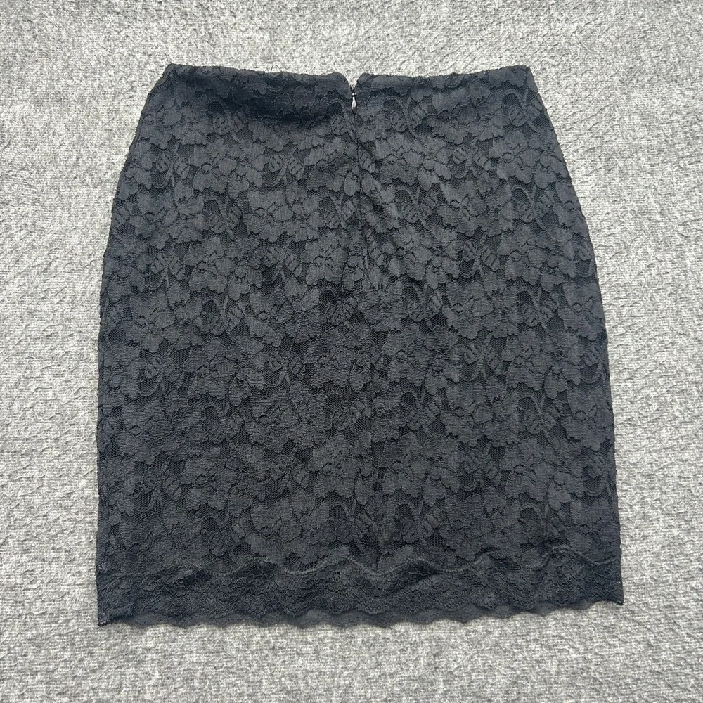 Express Skirt Black Floral Lace 2 Whimsigoth Vamp Fairycore Grunge Punk Mini